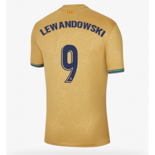 Dres Barcelona Robert Lewandowski #9 Gostujuci 2022-23 Kratak Rukav